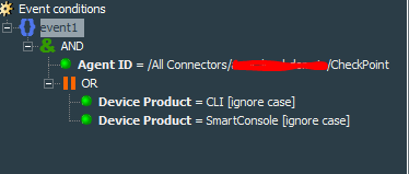 Admin activities events filter