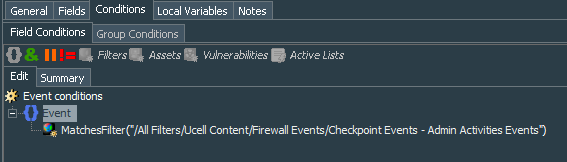 Admin Actions Query Conditions