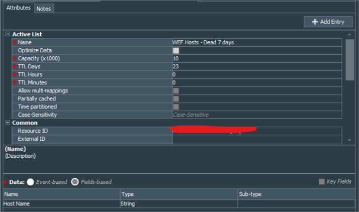 WEF Hosts - Dead 7 days Active List Attributes