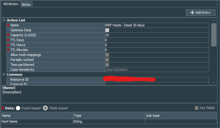 WEF Hosts - Dead 30 days Active List Attributes