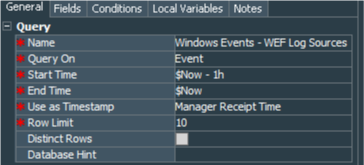 WEF Log Sources Query General