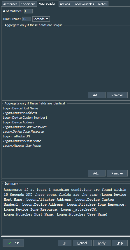 RDP Connection Rule Aggregation