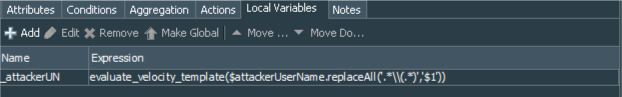 RDP Connection Rule Local Variable
